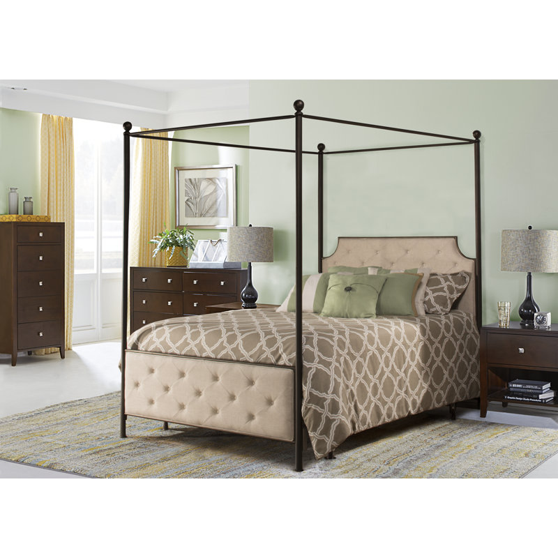 Red Barrel Studio Lyons Upholstered Canopy Bed Wayfair